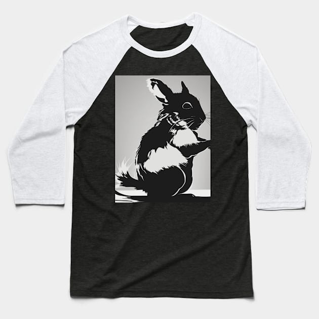 Chinchillas Shadow Silhouette Anime Style Collection No. 14 Baseball T-Shirt by cornelliusy